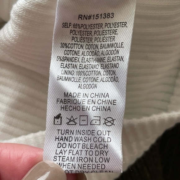 Anthropologie Current Air ribbed white halter top - Picture 6 of 7